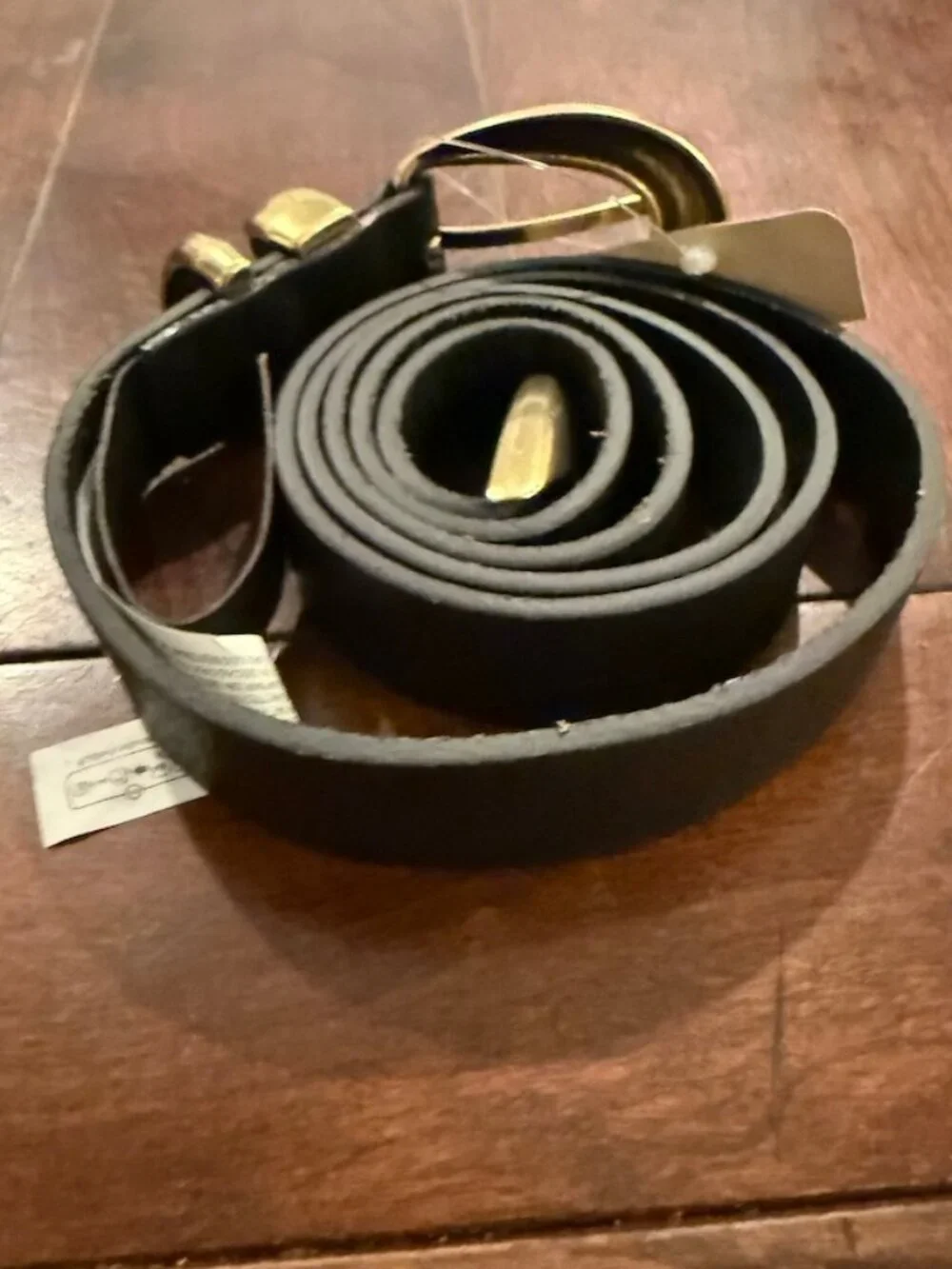 New! Free People Siren Black Leather Belt M/L